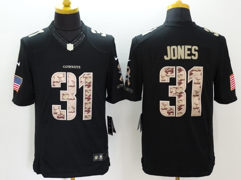 Men's Dallas Cowboys Byron Jones #31 Black Jersey